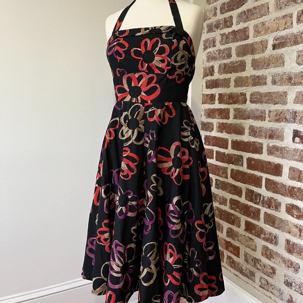 Anthropologie Girls of Savoy Retro Style Halter Dress